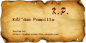 Kádas Pompilla névjegykártya